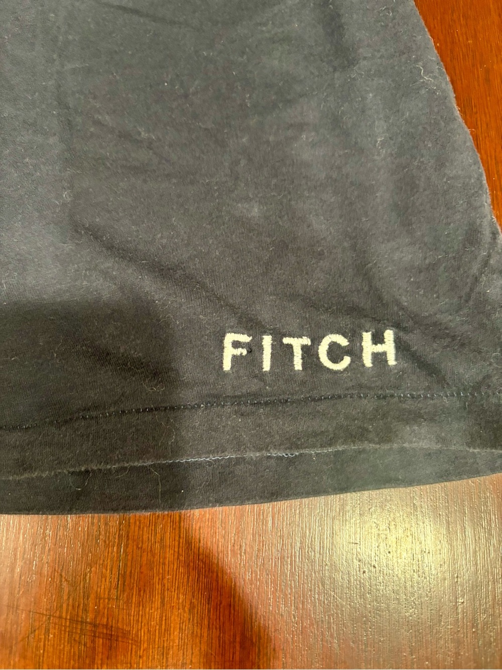 Abercrombie & Fitch Black Crew Neck Tee with Label Detail